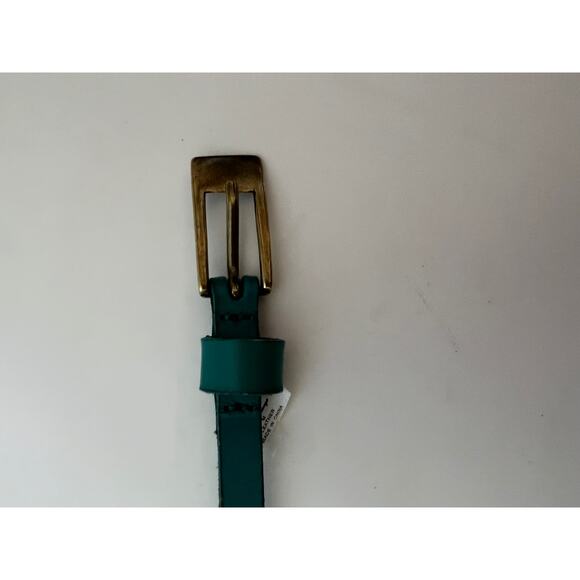 Fina Firenze Genuine Leather Belt aqua Blue Studded sz M - Picture 9 of 9